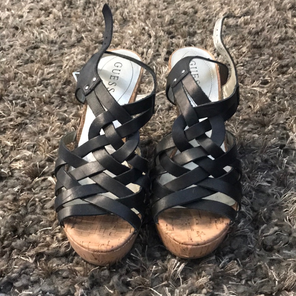 Lightly worn guess wedges